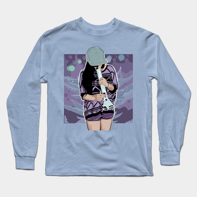 Girl and the Bong Long Sleeve T-Shirt by Frajtgorski